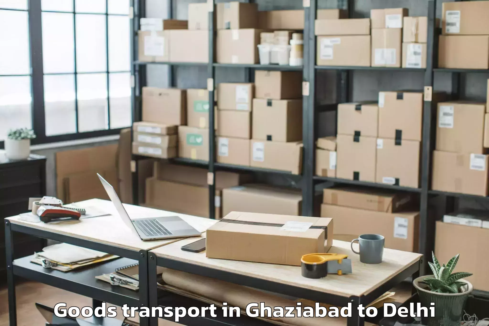 Reliable Ghaziabad to South Asian University New Del Goods Transport